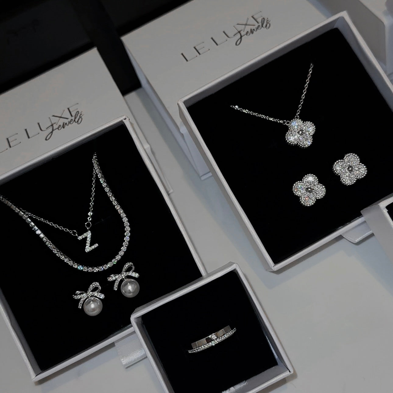 Silver | Clover Diamond Earrings