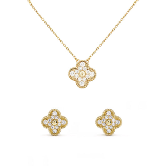 Golden | Clover Diamond Set